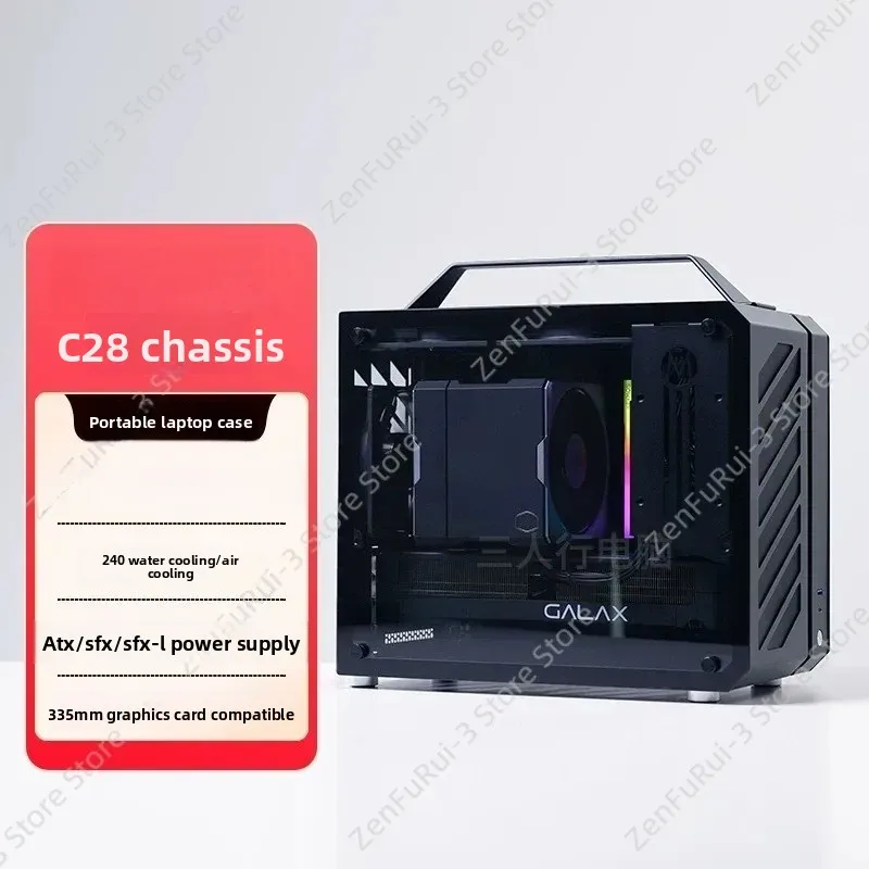 Mechanic Master C28 Matx Portable Pc Case - マスターメカニックC28シャーシ小型ポータブルITX MATX水冷デスクトップアルミガラスサイドスルーミニPCケース