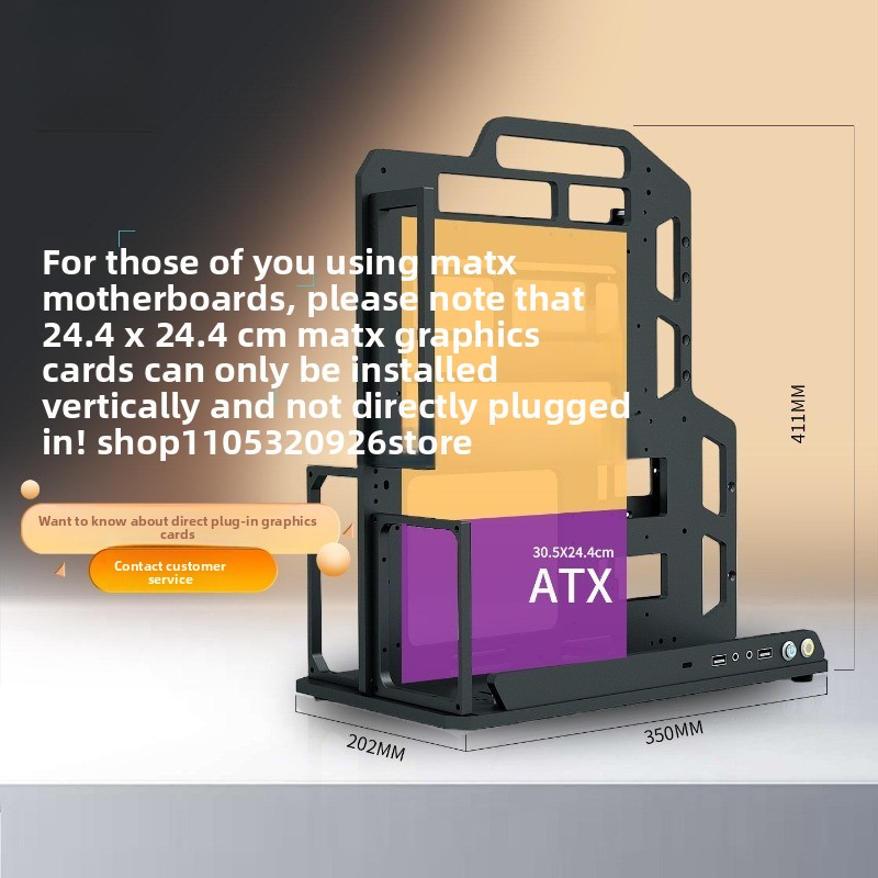 オープンフレームケース、ハンドル付きアルミニウムATXコンピ - Aluminum Open Frame Test Bench Water Cooling のレビューと価格